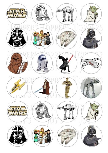 Star wars cupcake topper - 24,