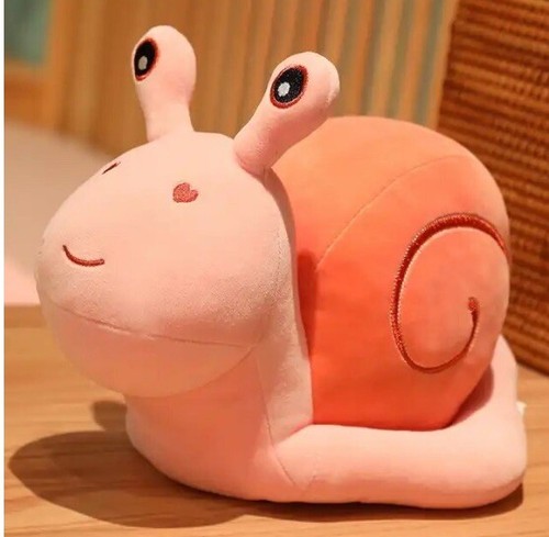 Pink snail plushie toy - snail,