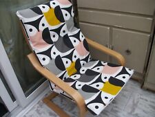 NEW Custom made ikea poang chair cover in orla kiely BIG OWL