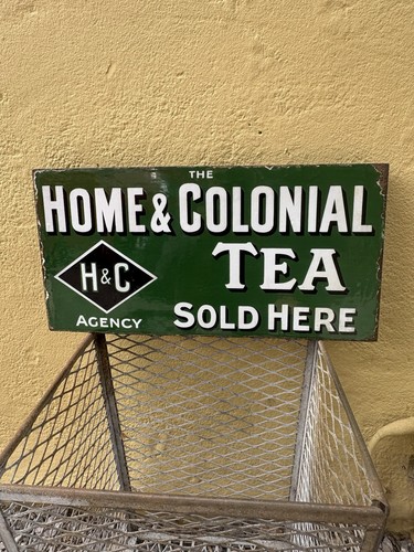 Home colonial enamel sign - colonial,