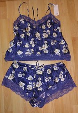 NEW M&S Navy Floral Lace Trim