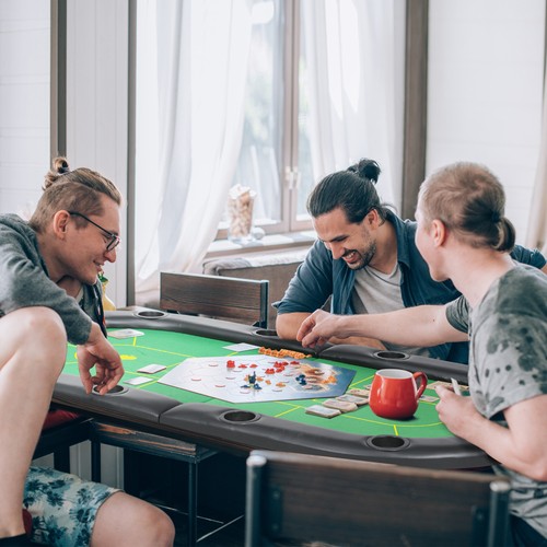 Foldable poker table top - foldable,