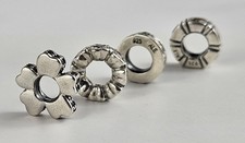 Pandora 925 Silver Bracelet Charms Set Of 4. Collectible.