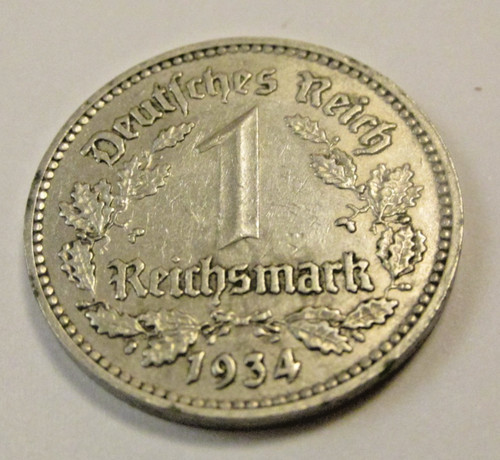 1934 one reichsmark - one,