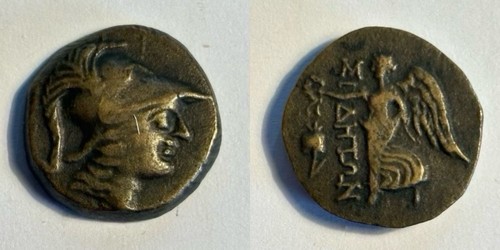 Ancient greek bronze coin - bronze,