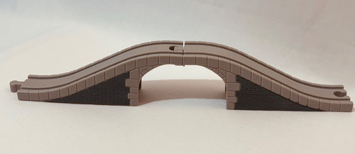 Grey bridge for wooden - bridge, train