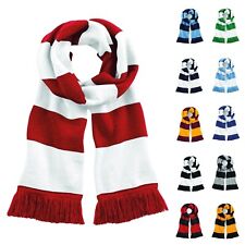 Striped Knitted Winter Scarf