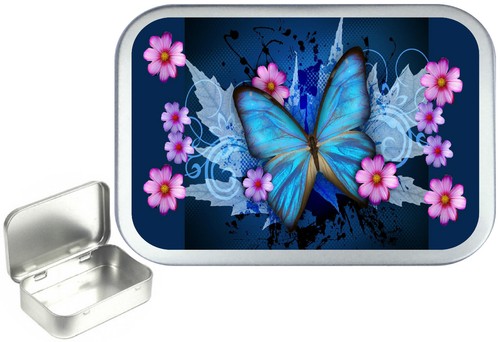 Blue butterfly 50ml silver - butterfly,,