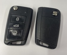 GENUINE SEAT 3 BUTTON REMOTE FLIP KEY FOB IBIZA LEON ETC TESTED! 5F0 959 752 B