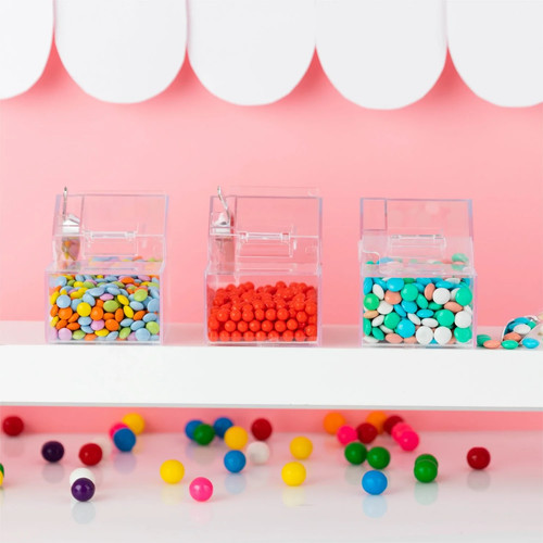 Mini acrylic plastic candy bin - acrylic,