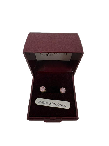 9ct gold stud earrings cubic - 9ct,