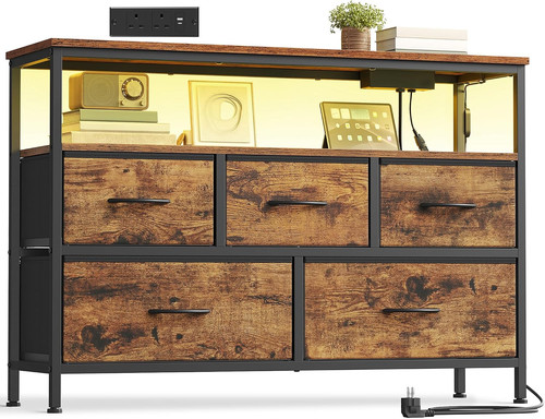 Chest drawers with led - with,