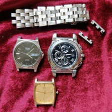 3 Seiko watches Quartz/Chronograph (spares or repairs) 6532-5250,7T62-0EW0, +