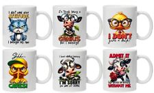 Hilarious Novelty mugs Sarcastic Animals 15 Designs Fun Mug Gift For All Boxed