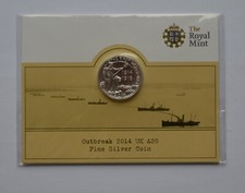 Outbreak 2014 UK £20 Fine Silver Coin Sealed Royal MInt Pack