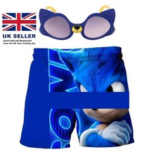 Kid Boys Cartoon Sonic Swim