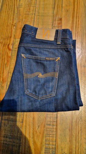 Mens nudie dry selvage blue - mens,