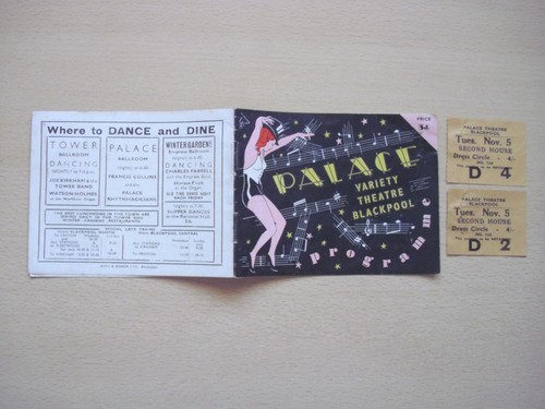 Programme blackpool palace - programme,