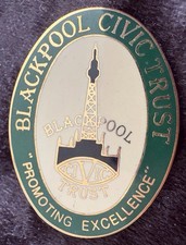 Blackpool Civic Trust “Pomoting Excellence” Enamel Pin Badge