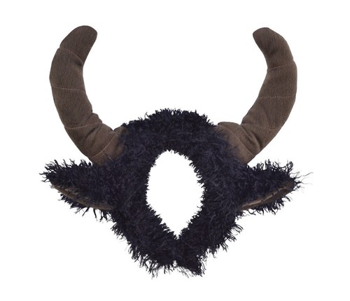 Brown bull ram horns fluffy - brown,
