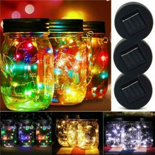 3pc Solar Powered Mason Jar