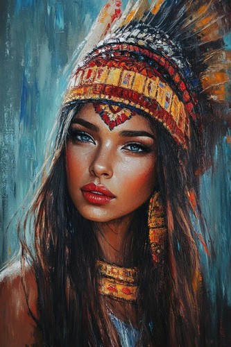 Native american woman - american,