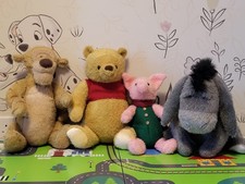 Disney Store Christopher Robin 4 Set Plush Winnie the Pooh Eeyore Piglet Tigger
