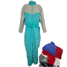 Artic Story Ski Race Teal & Grey Zip Up All In One Used Ski Suit (1980) 40GB