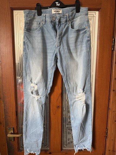 Men light blue ripped pull - blue,