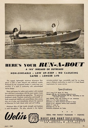 1949 welin davit - 1949, &