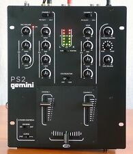 Gemini PS 2 2-Channel DJ Stereo Mixer Crossfader Gradient & Reverse Switching