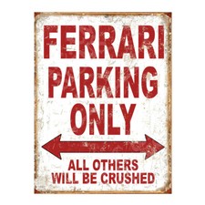 FERRARI parking sign garage