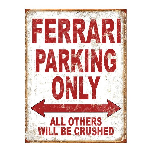 Ferrari parking sign garage - ferrari,