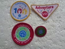 Girl Guides / Girlguding 4 x Assorted CENTENARY 100 year Badges - new