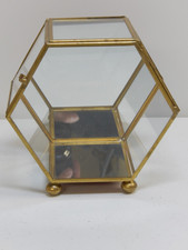 Small Vintage Brass and Glass