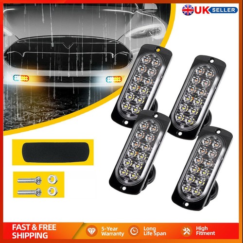 4pcs amber white 12led - 4pcs,