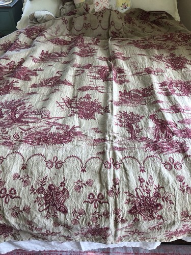 Linen bedcover toile joie - toile,