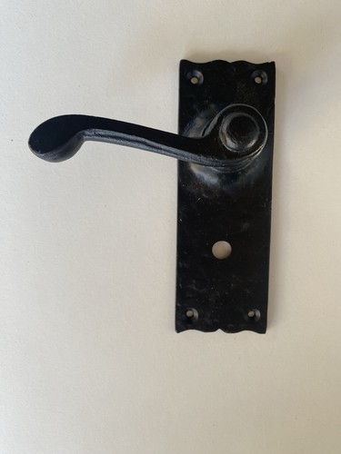 Door handle black cast iron - door,