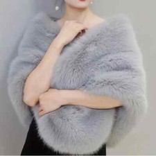 Elegant Faux Fur Shawl -