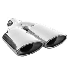 Twin Exhaust Tip Pipe Tail Muffler Chrome For Ford Focus Transit Mondeo Kuga