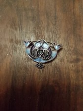 Pat Cheney Silver 926 Art Nouveau Design Brooch/ Pendant