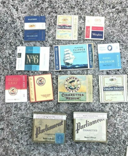 Vtg lot cigarette - of, box