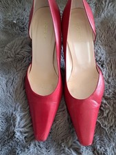 Hobbs Red Shoes Size 4 Good