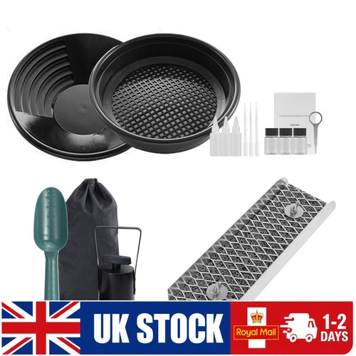 Gold panning kit with sluice - with,