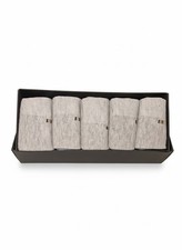 Breathable Deodorizing  Bamboo Cotton 5 Pairs Silver Socks for Men Comfortable