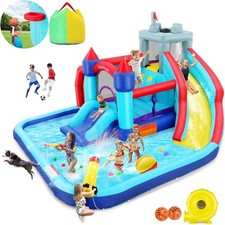 Outdoor water park slides for