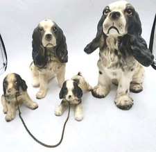 Dog Figurine Lot 4pc Cocker &