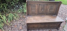 “Antique Wooden Settle Bench