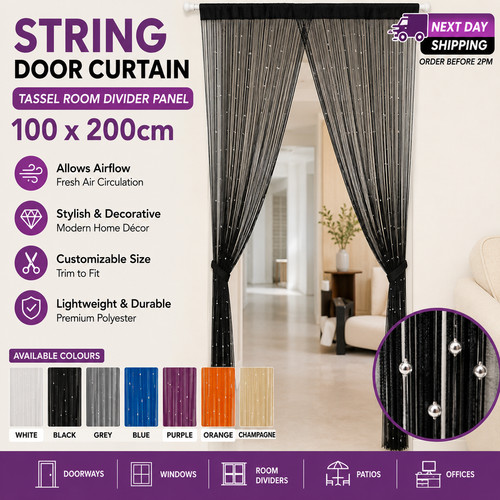 String curtain panels - curtain, door