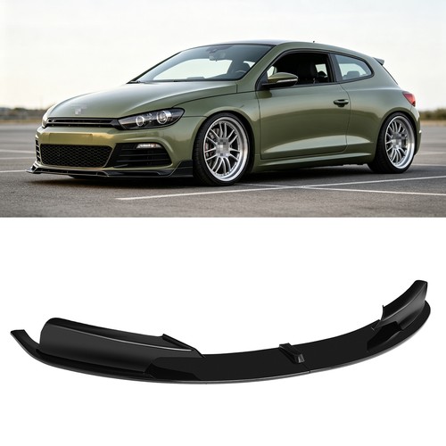 Gloss black front bumper lip - front,